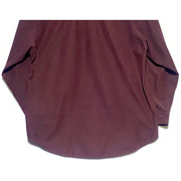 Nightsbridge Shirt Men's Size Burgundy Purple Long Sleeve Full Button Up - Picture 4 of 7